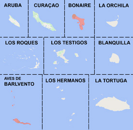 Range map of Anolis bonairensis